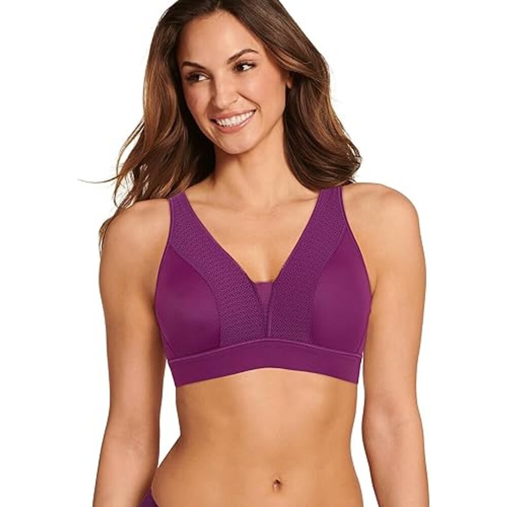 Jockey Women's Bra Forever Fit Full Coverage Lace Bra-Raspberry-Small-NWT-C29